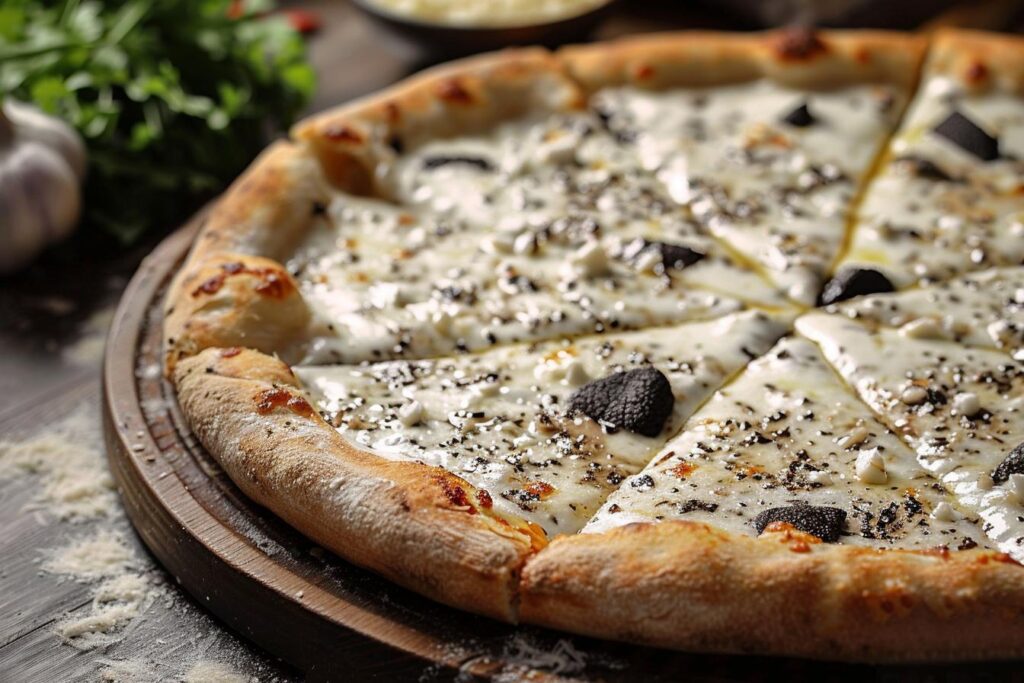 Recette facile de pizza à la truffe noire, crème et parmesan - Guide complet